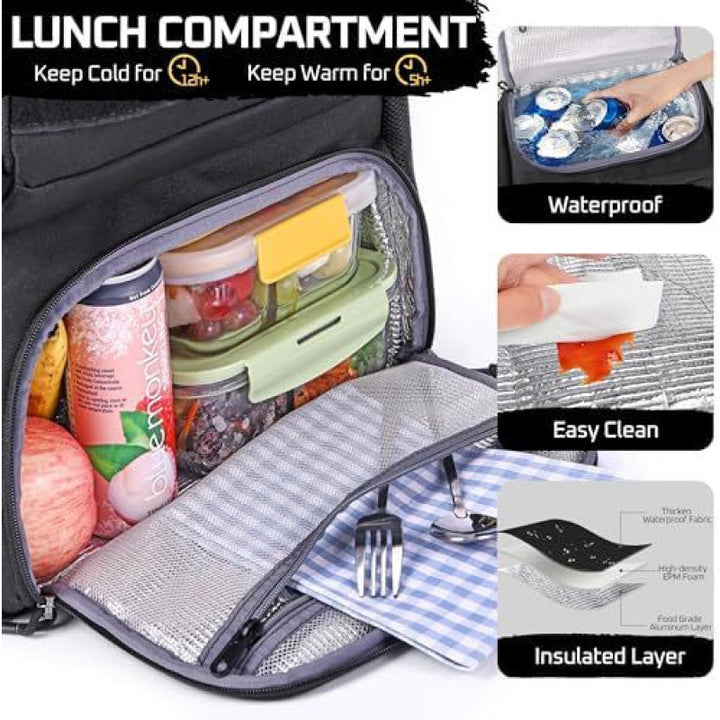 Multifunctional Backpack with Multiple Compartments and Attachment Options Kalsten