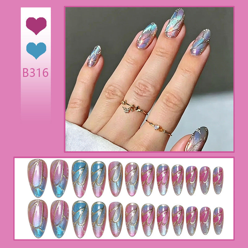 Artificial nails in elegant design with floral watercolor motif Kalsten