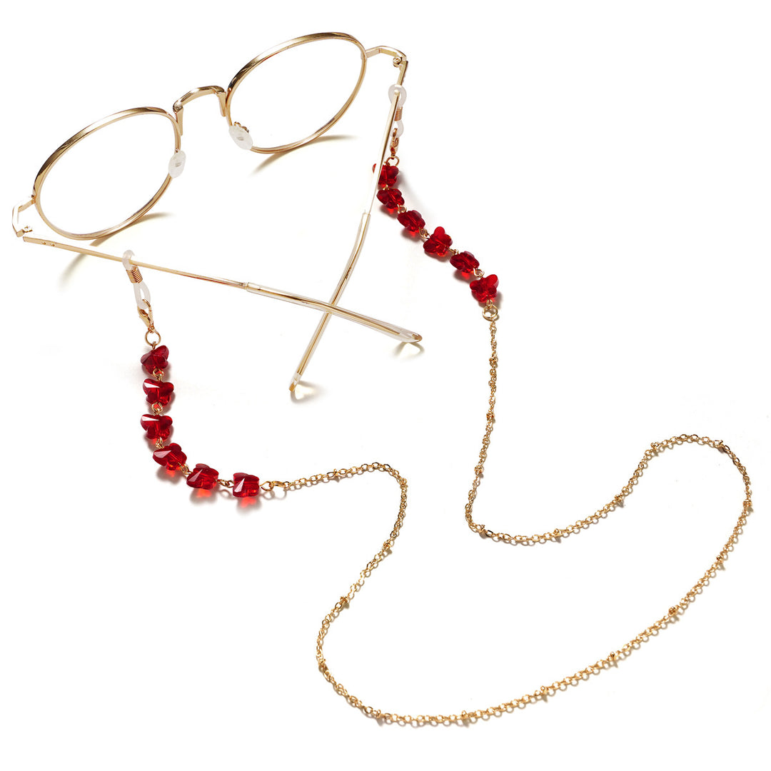 Floral Embellished Eyewear Chain Kalsten