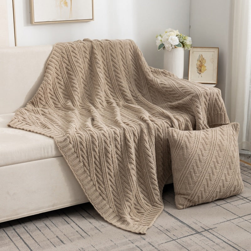 Luxurious Textured Knit Blanket