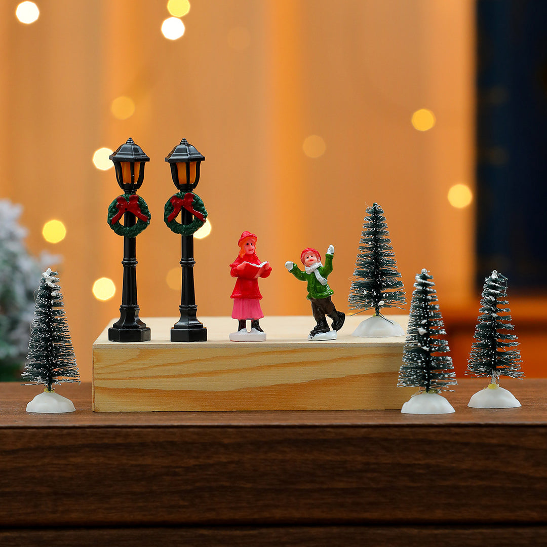 Miniature Christmas Scene Figurine Set Kalsten