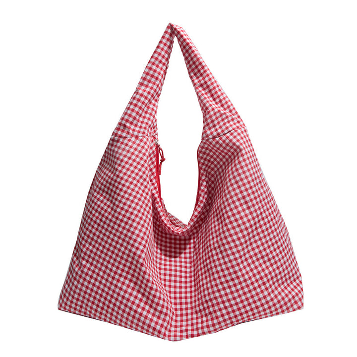 WoGingham Print Slouchy Shoulder Bag Kalsten