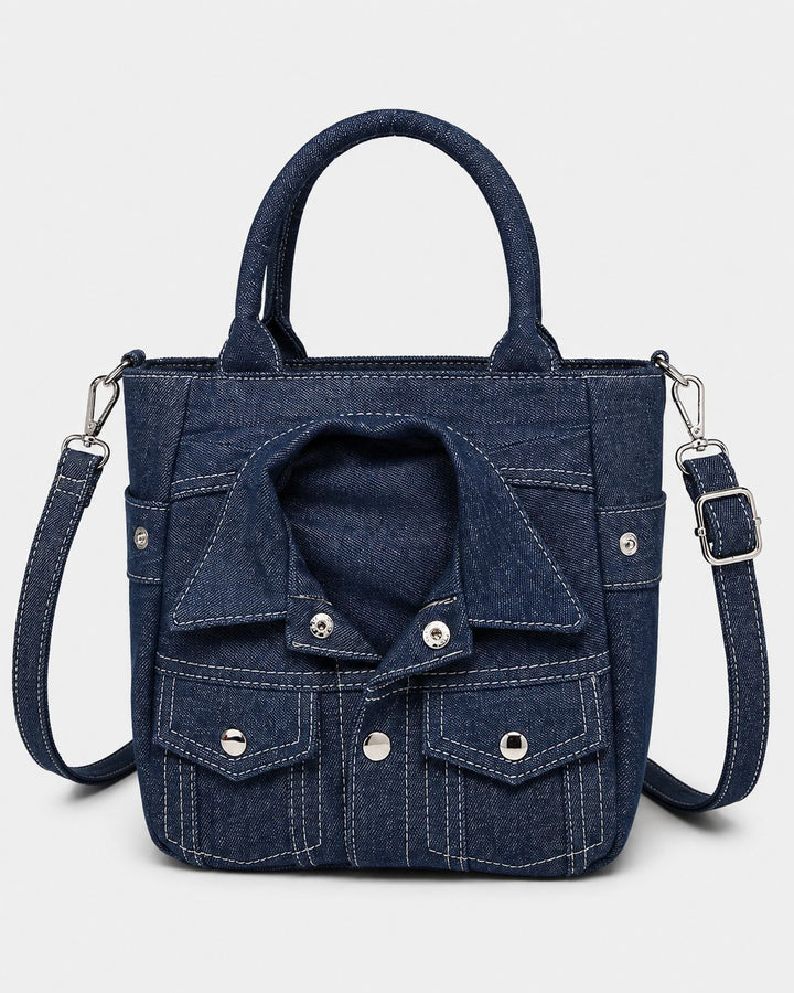Denim-Style Tote Bag