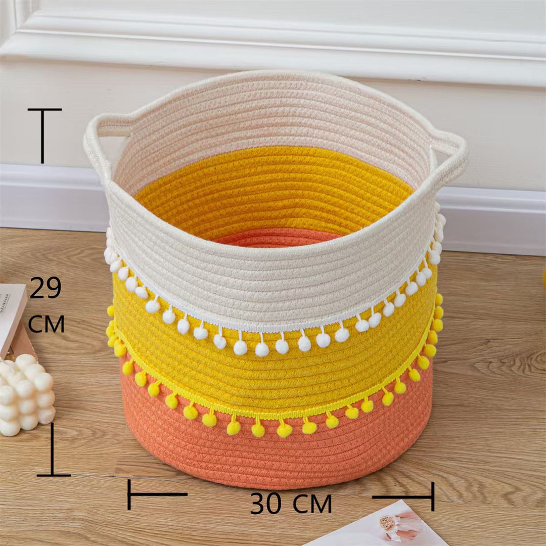 Handcrafted Natural Fiber Storage Basket