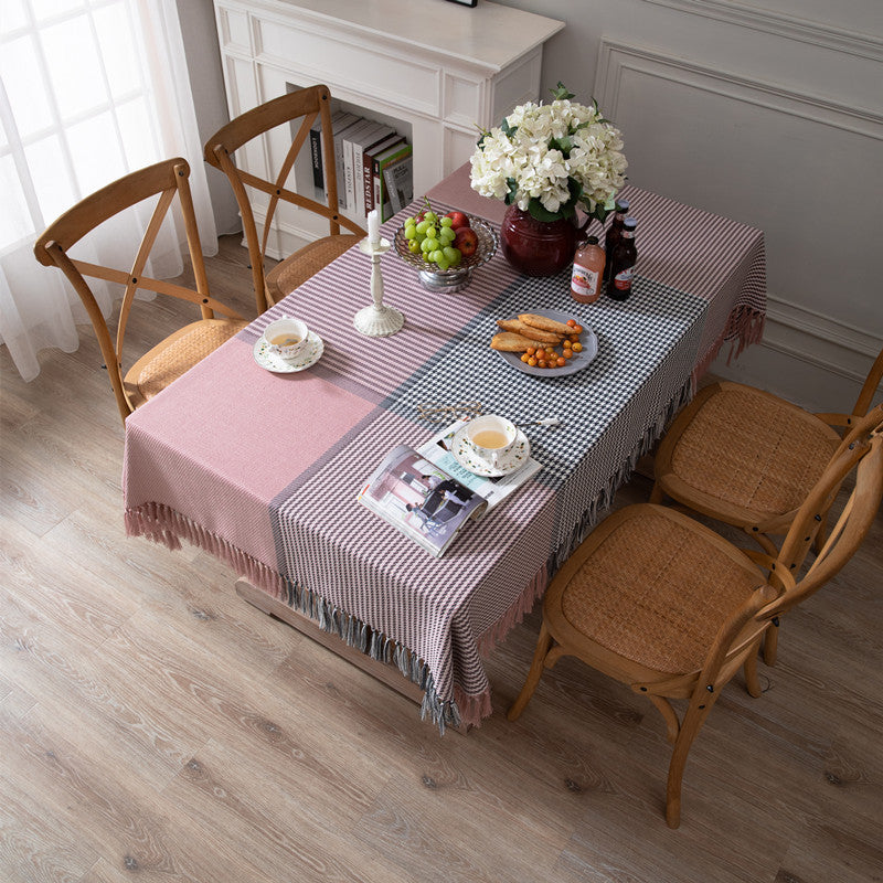 Modern Fringed Tablecloth