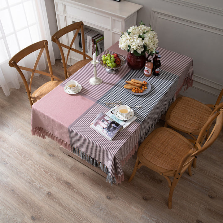 Modern Fringed Tablecloth