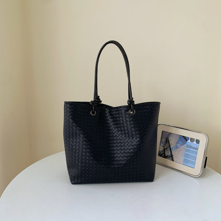 Woven Leather Tote Bag
