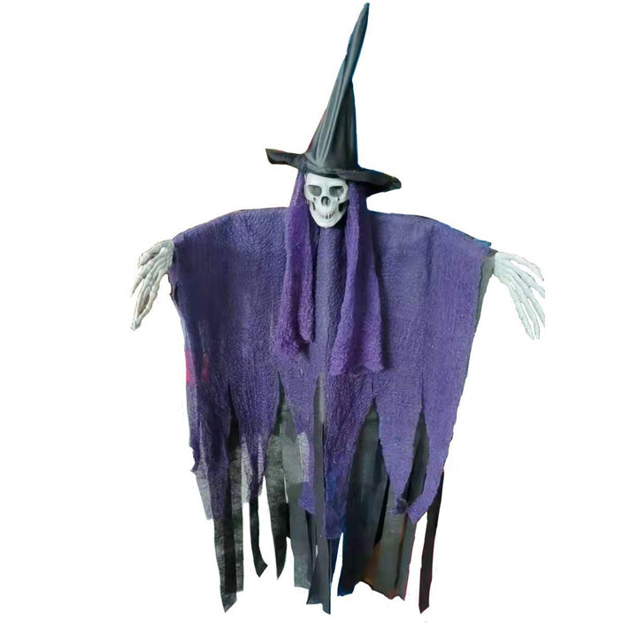 Halloween decoration figure with skeletonized wizard