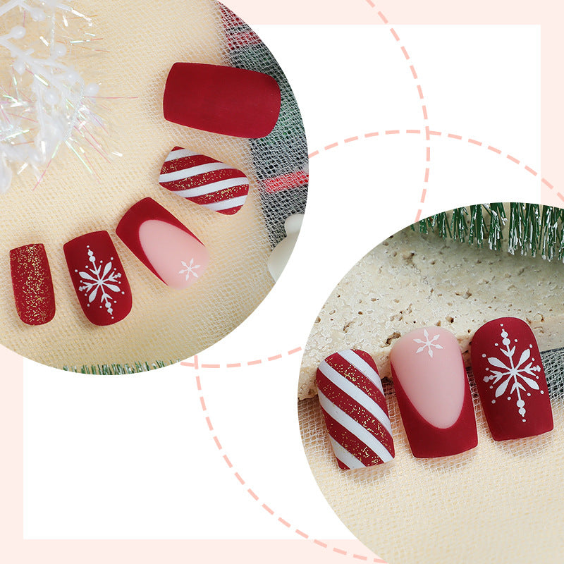 Festive Seasonal Press-On Nail Set Kalsten