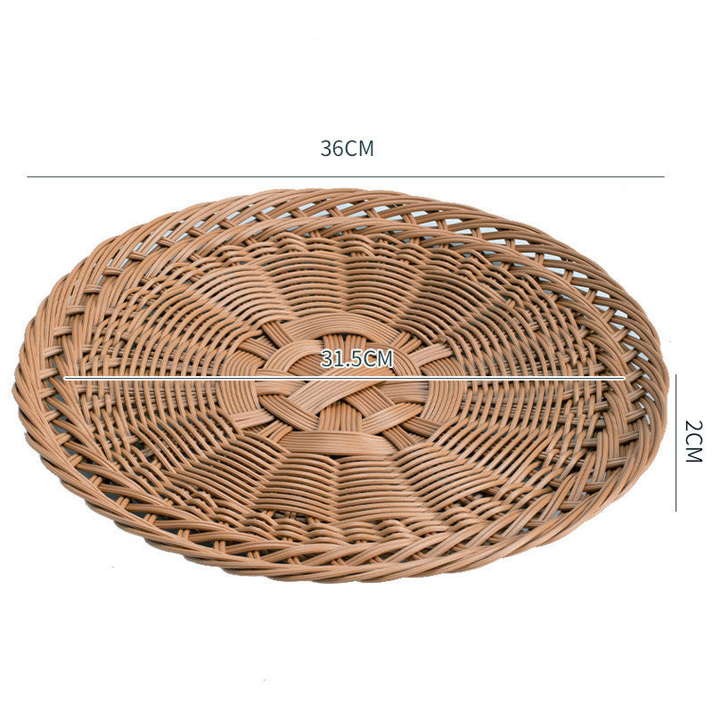 Decorative Oval Woven Serving Tray Kalsten