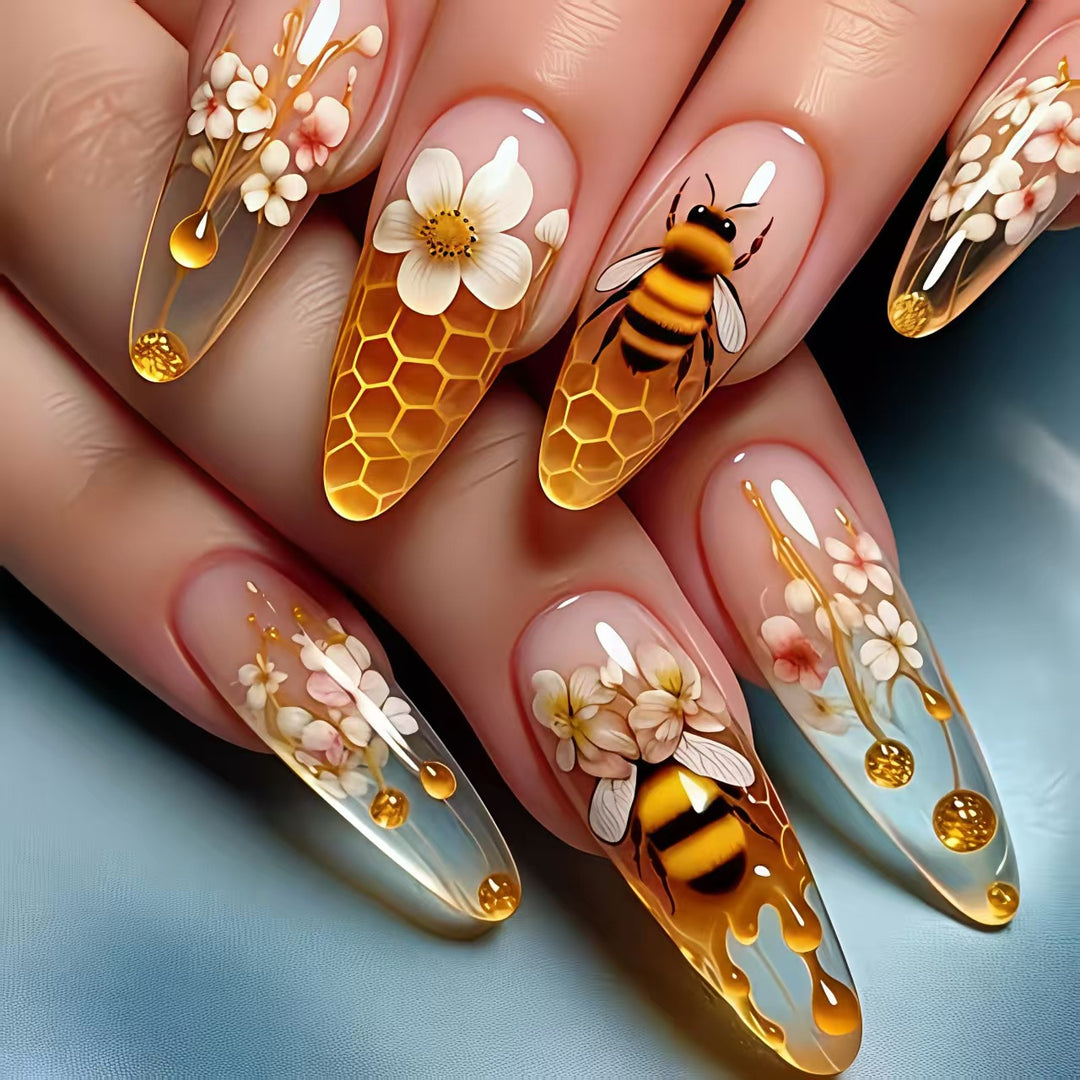 Artificial nails with honeycomb design Kalsten