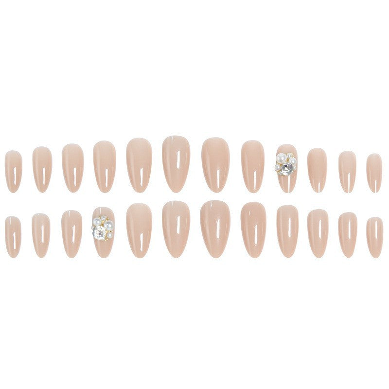 Artificial nail set with elegant pearl design and high-gloss surface Kalsten