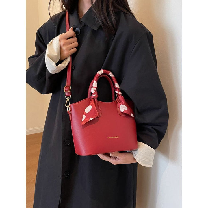Stylish Scarf-Embellished Handbag Kalsten