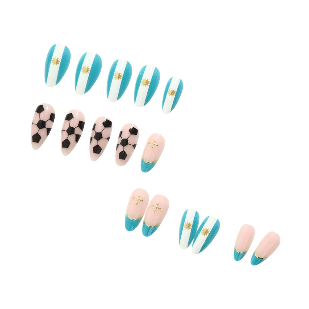 Sporty football design artificial nails Kalsten