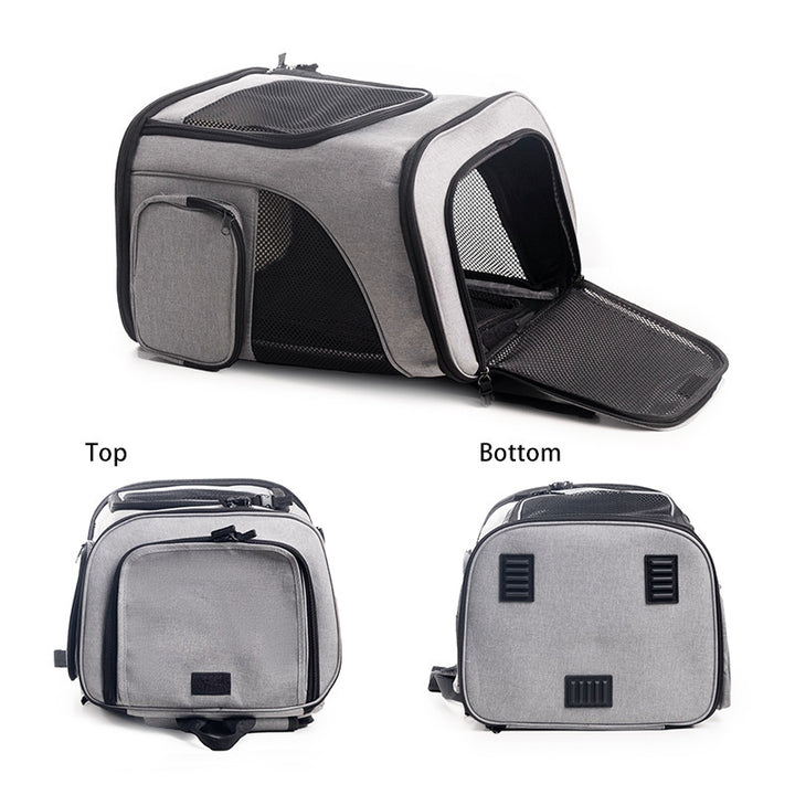 Portable Pet Backpack with Breathable Mesh Inserts Kalsten