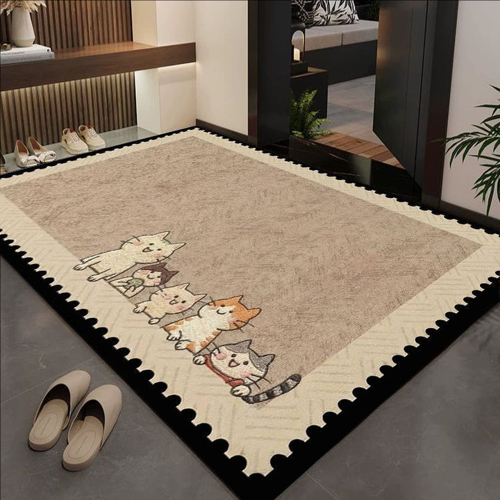 Cat-Themed Decorative Area Mat