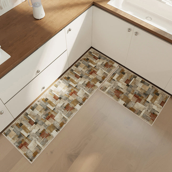 Geometric Pattern Kitchen Runner Mat