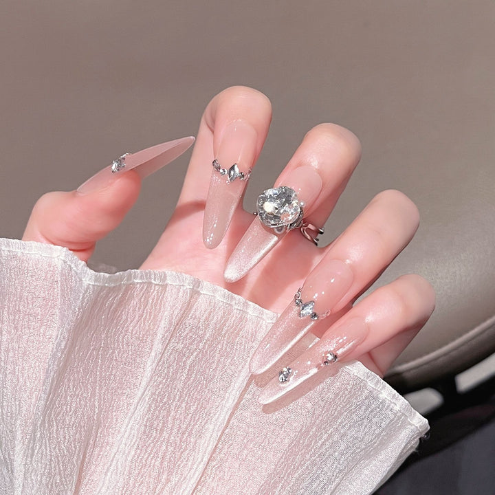 Luxury Glittery Stiletto Nail Extensions Kalsten
