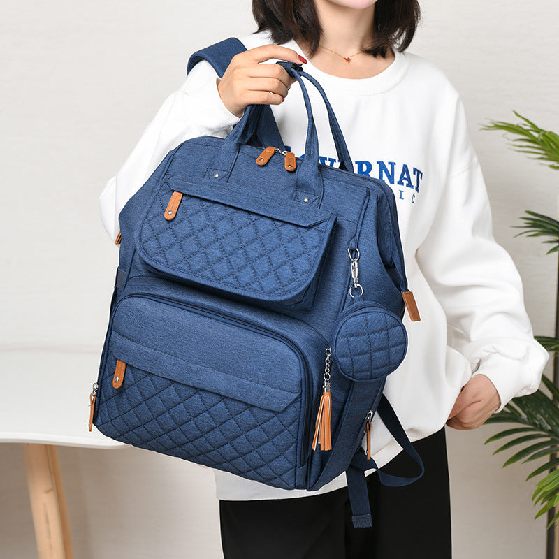 Quilted Multi-Functional Diaper Backpack Kalsten