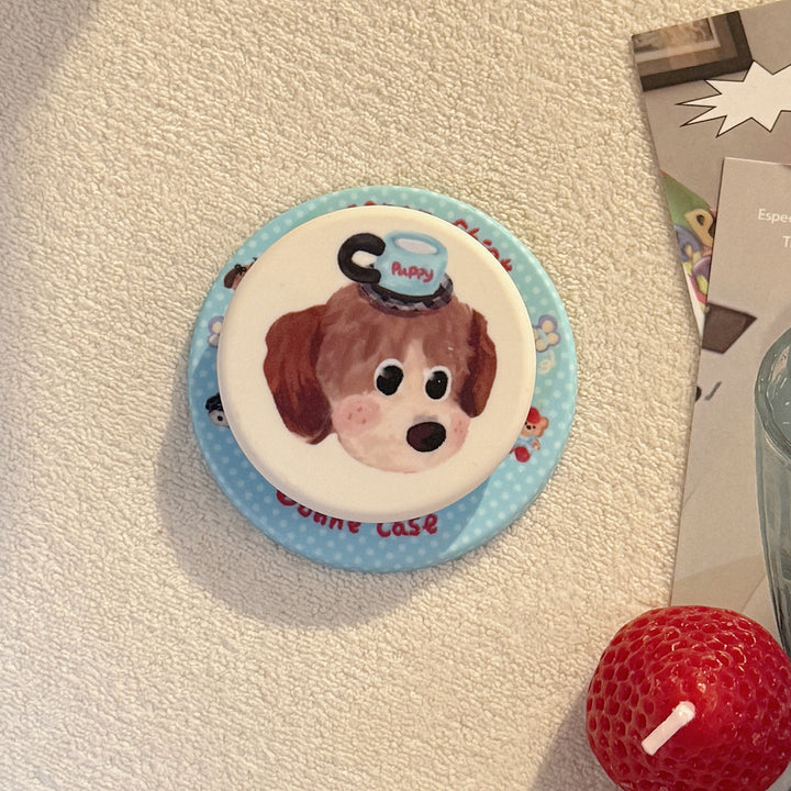 Decorative smartphone finger holder in dog design Kalsten