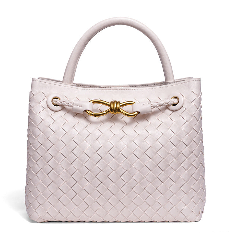 Elegant Braided Leather Tote Kalsten