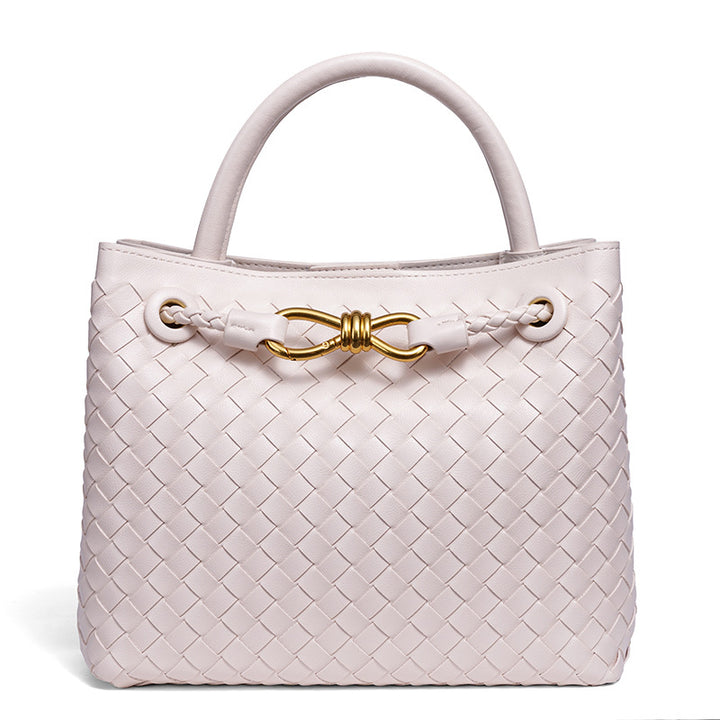 Elegant Braided Leather Tote Kalsten