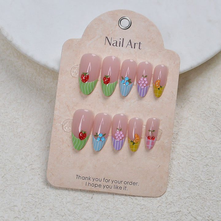 Fruit-Inspired Artistic Press-On Nail Set Kalsten