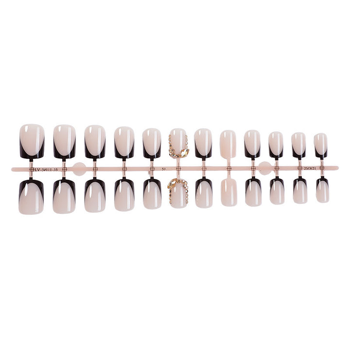 Nail set with an elegant gradient and glitter accents Kalsten