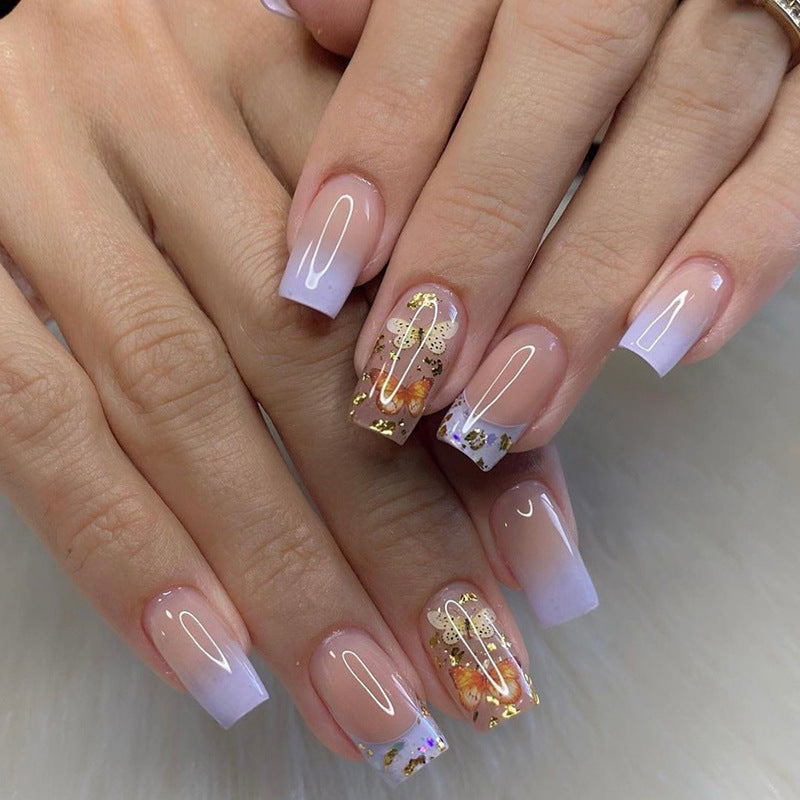 Floral Embellished Press-On Nail Set Kalsten