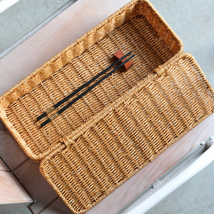 Woven Storage Organizer with Lid Kalsten