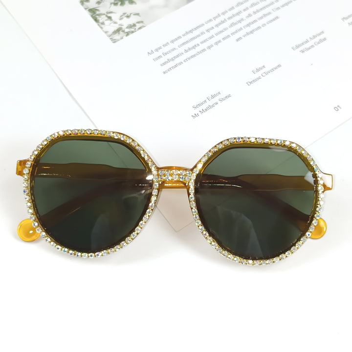 Women Glittering Oversized Sunglasses Kalsten