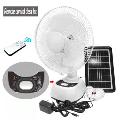 Ladies table fan with remote control and solar operation Kalsten