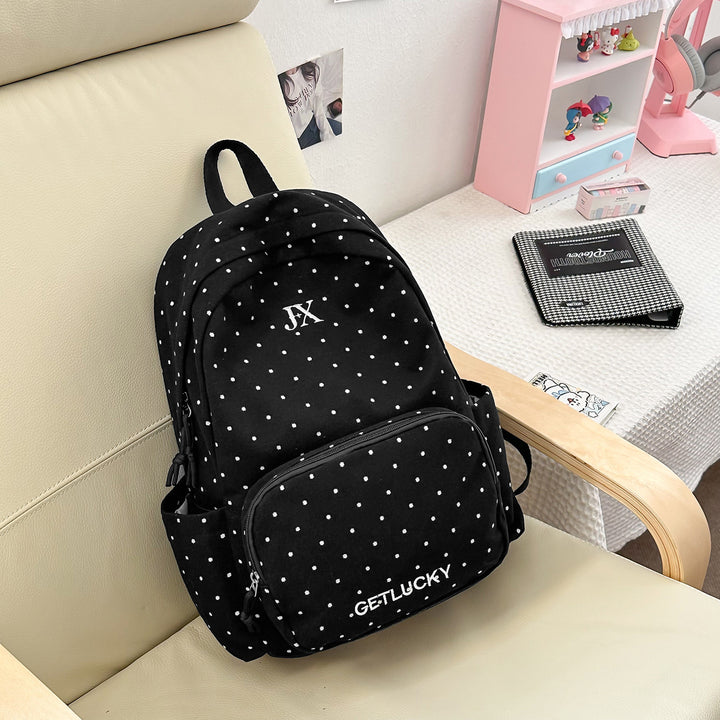 Polka Dot Patterned Backpack