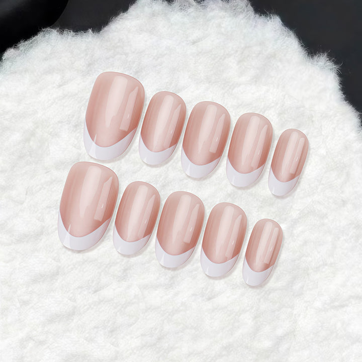 Elegant French Tip Press-On Nails Kalsten 1789389238