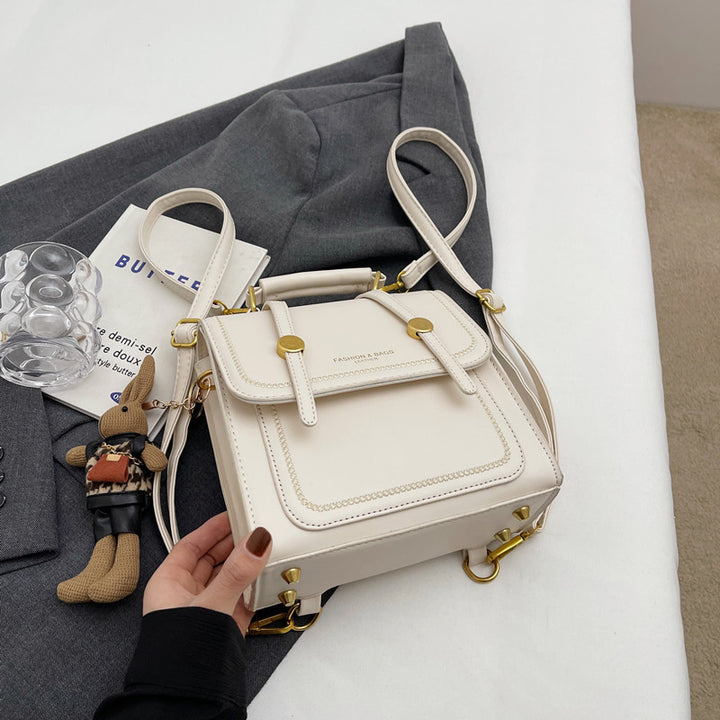Vintage-Inspired Structured Crossbody Bag Kalsten