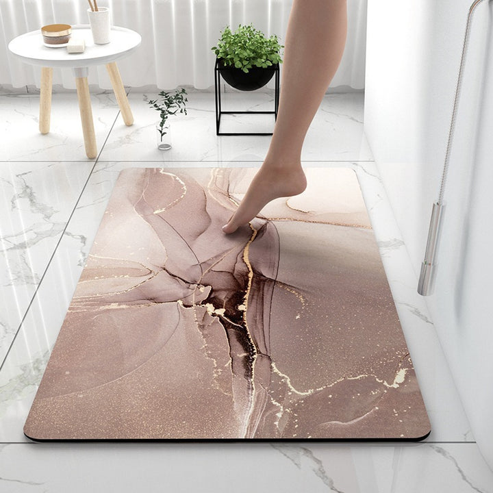Luxurious Marble Pattern Bath Mat Kalsten