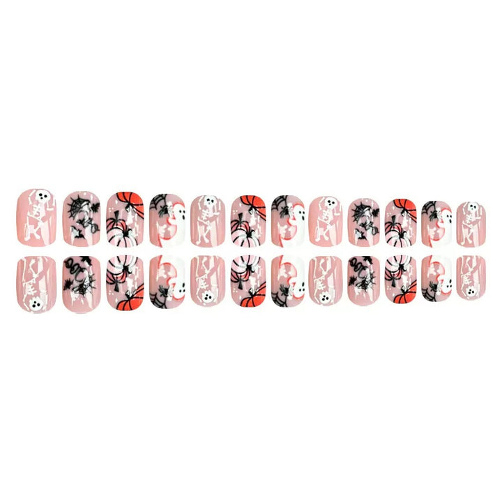 Halloween Artificial Nail Set with Creepy 3D Designs and Spider Decorations Kalsten