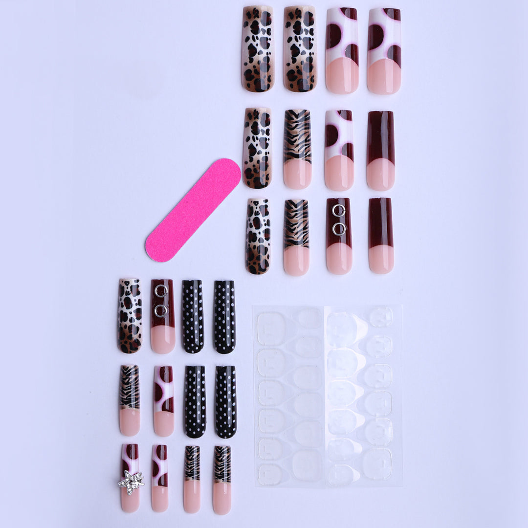 Artificial Nails with Trendy Animal Pattern Kalsten