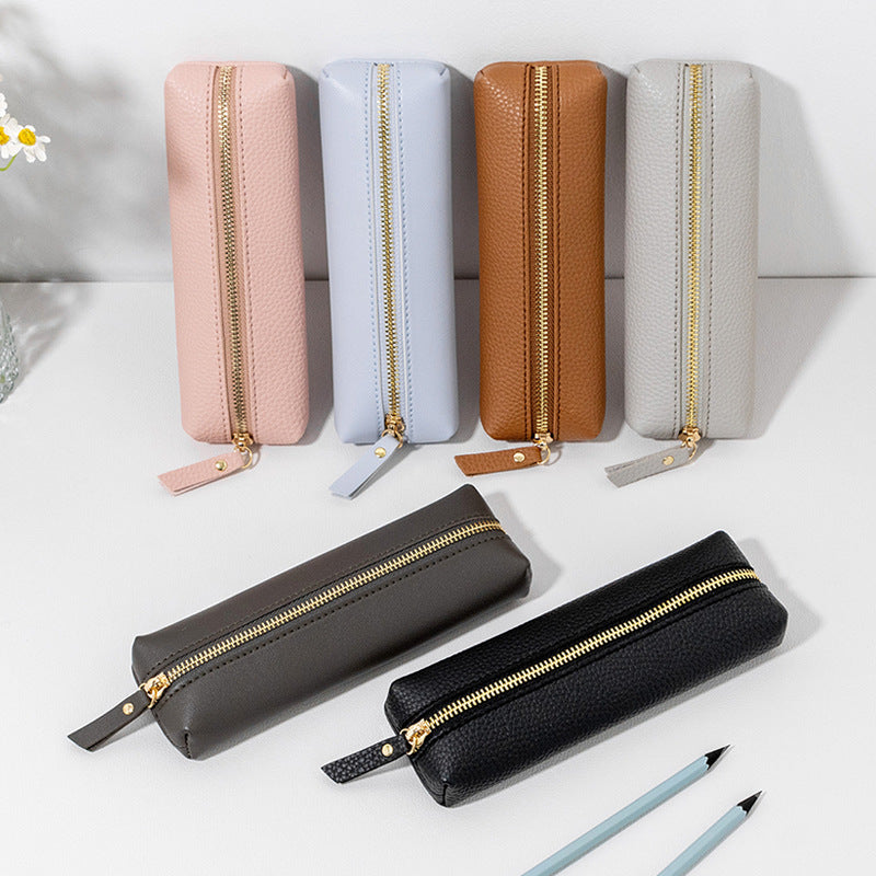 Premium Leather Zippered Pencil Case Kalsten
