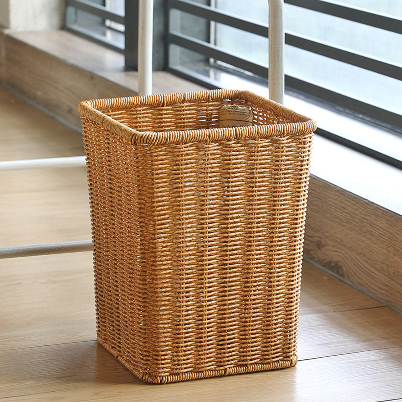 Rectangular Handwoven Wicker Waste Bin Kalsten