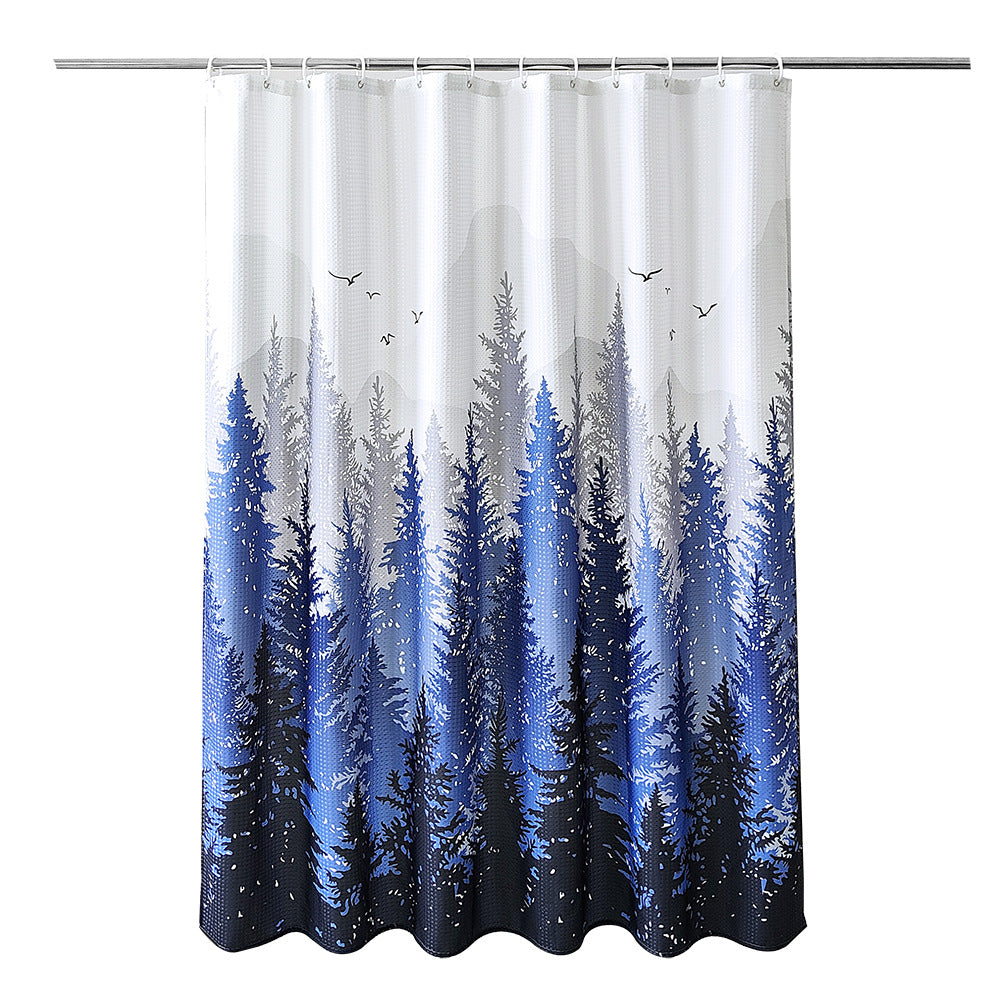 Geometric Patterned Waterproof Shower Curtain Kalsten