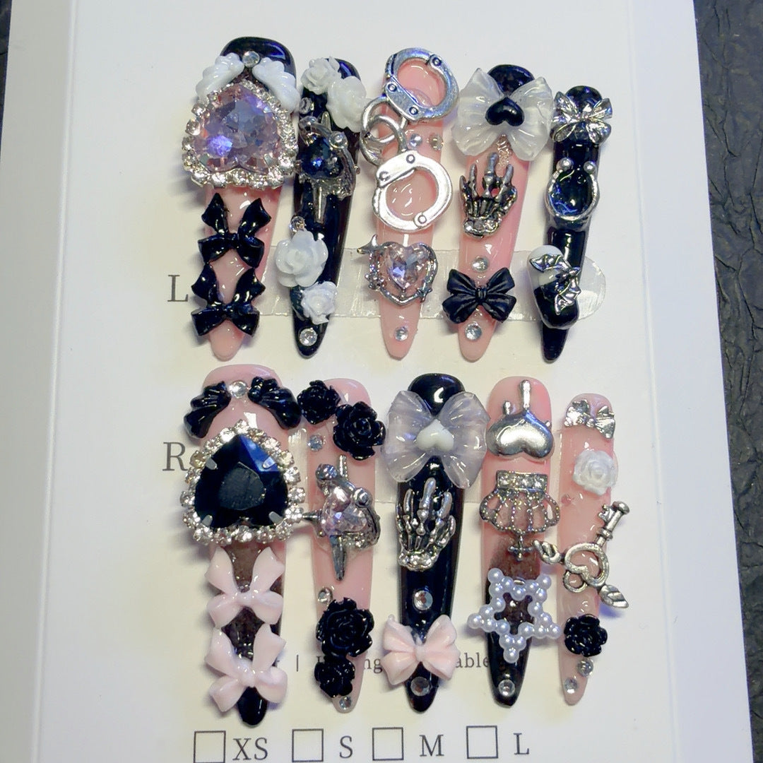 Decorative Gothic-Themed Press-On Nails