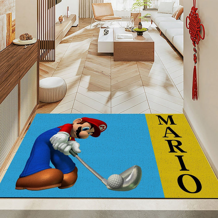 Cartoon Golf-Themed Area Rug