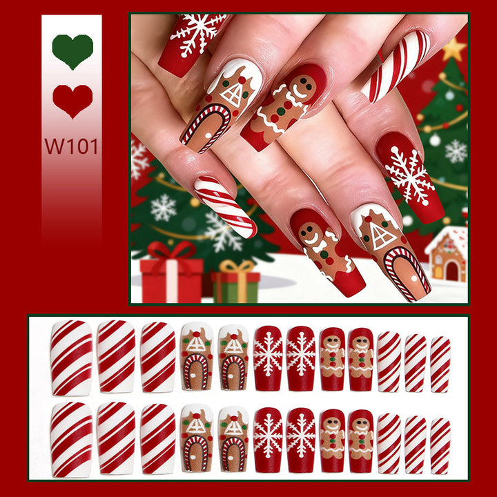 Creative nail art set with festive Christmas design Kalsten