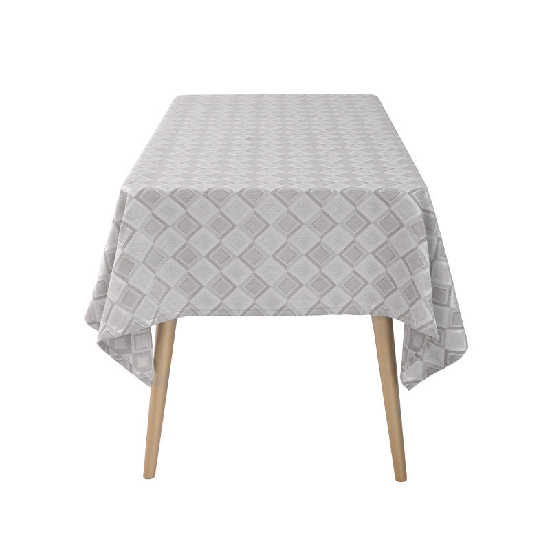 Woven jacquard tablecloth with diamond relief and easy-care cotton blend Kalsten
