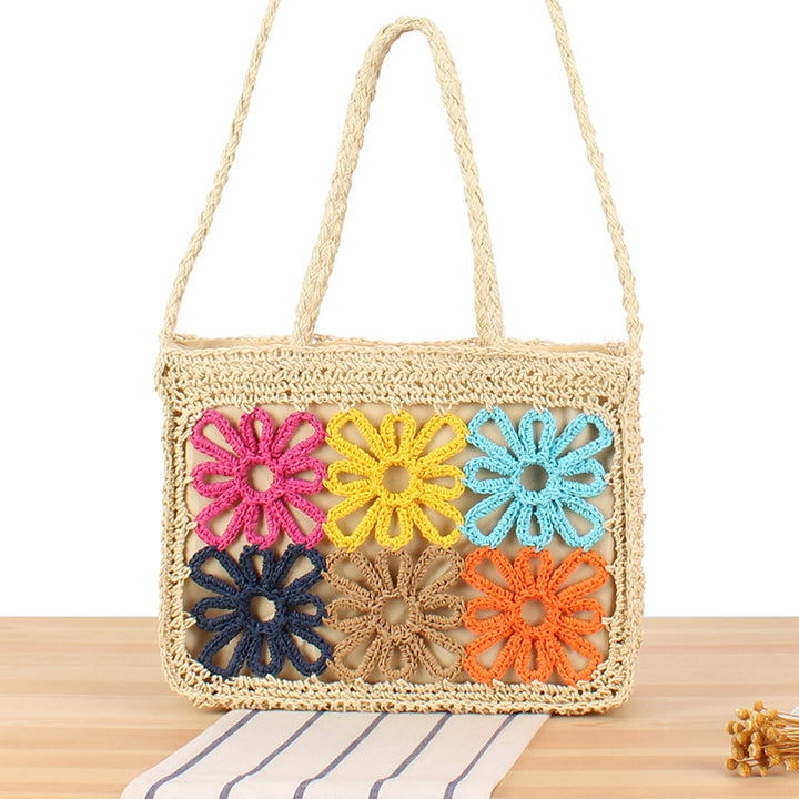 Stylish tote bag with handcrafted floral design Kalsten