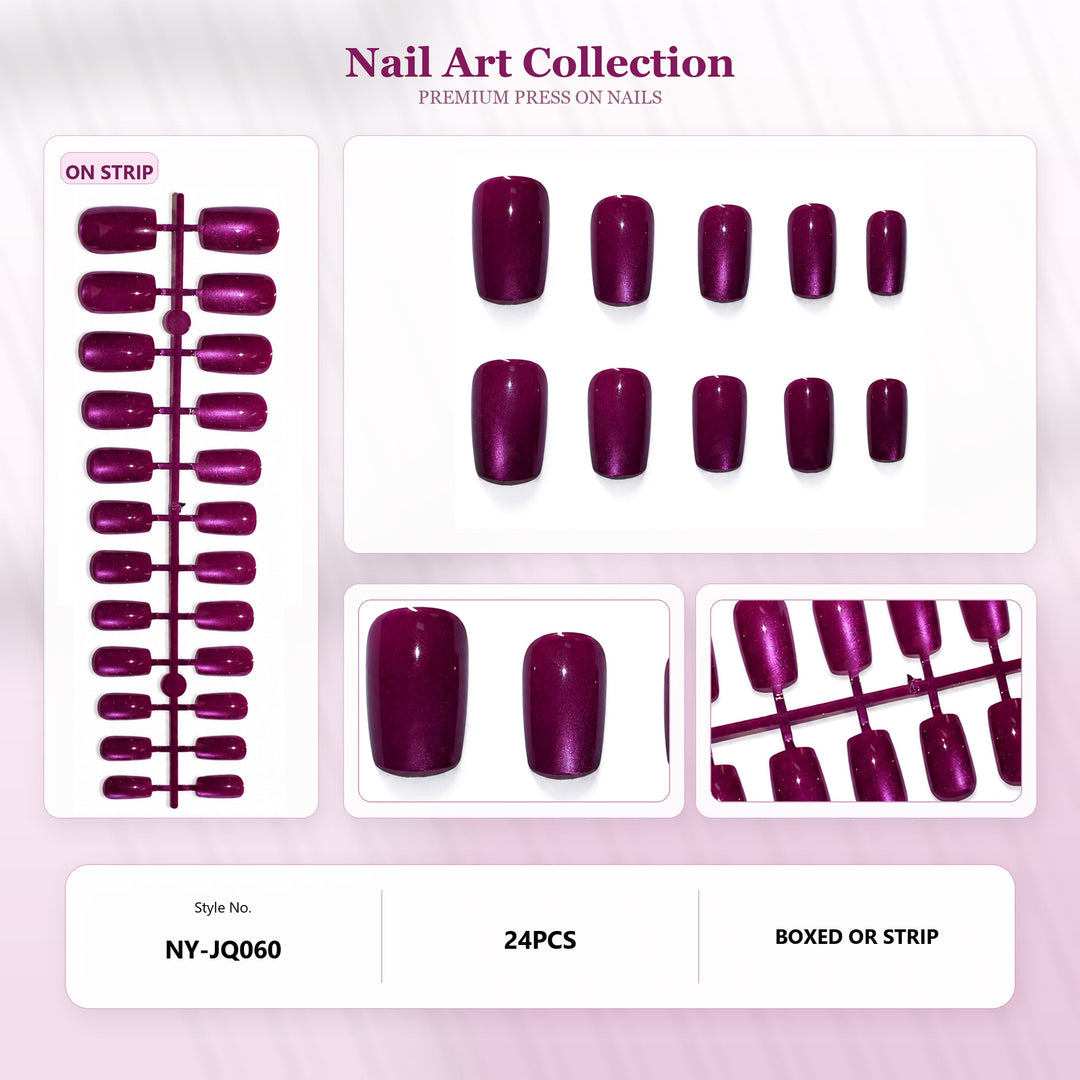 Premium Press-On Nails with Metallic Shine Kalsten