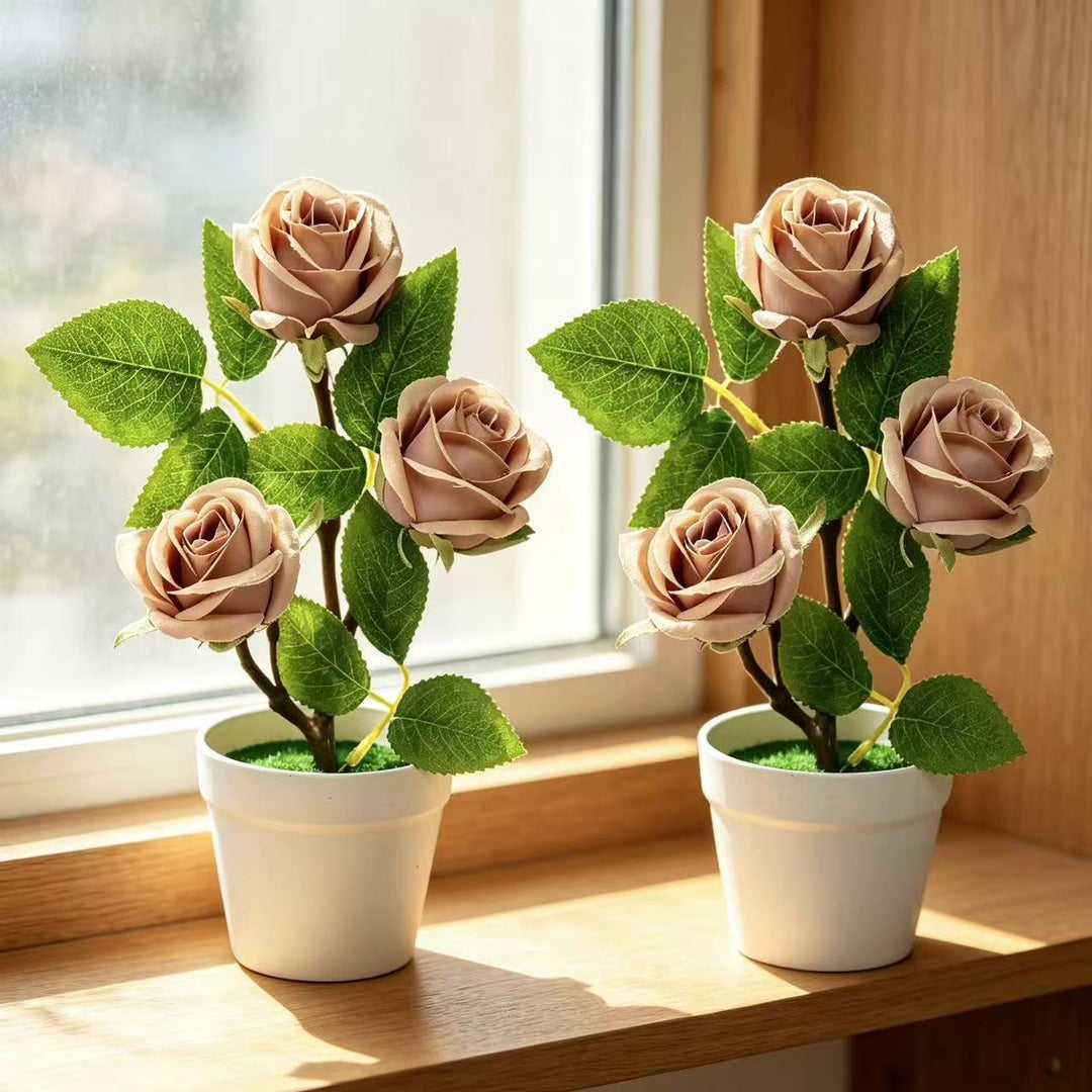 Faux Rose Flower Arrangement for Home Decor