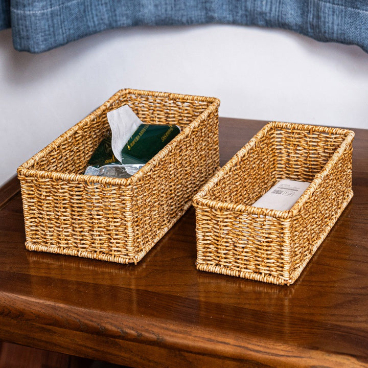 Rectangular Woven Storage Basket Kalsten