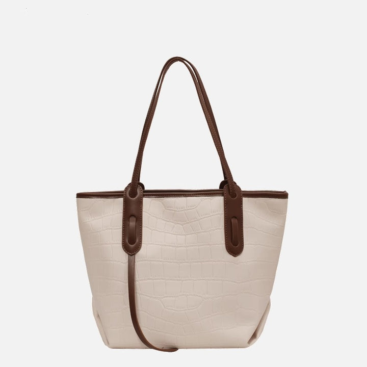 Modern Crocodile-Embossed Tote Bag Kalsten